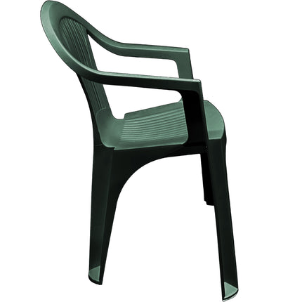 Bica Poltrona Sedia Di Plastica Grande Da Giardino Esterni 56×54×79H cm Impilabile Bica