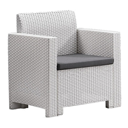 Bica Salotto Da Giardino Completo Nebraska Set Divano + Tavolino + 2 Poltrone Da Esterni Con Finitura Effetto Rattan