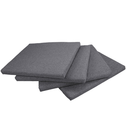 Set di Ricambio per Cuscini in Rattan, 4 Pezzi, Grigio - Eleganza Comfort Fodere lavabili Arredo esterno