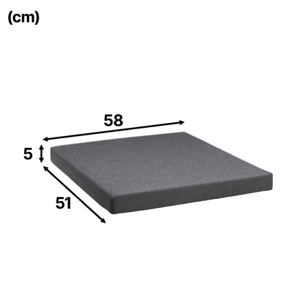 Set di Ricambio per Cuscini in Rattan, 4 Pezzi, Grigio - Eleganza Comfort Fodere lavabili Arredo esterno