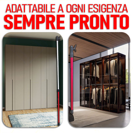 Bronzo Asta Appendiabiti Allungabile In Bronzo: Pratica E Resistente (76-130Cm)