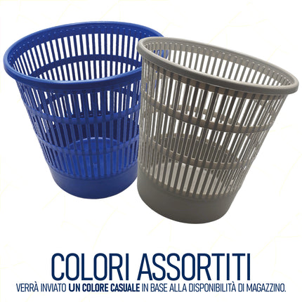 Cestino Gettacarta In Plastica Resistente - Diametro 32 Cm, Colori Assortiti, Design Versatile Per Casa E Ufficio Bronzo