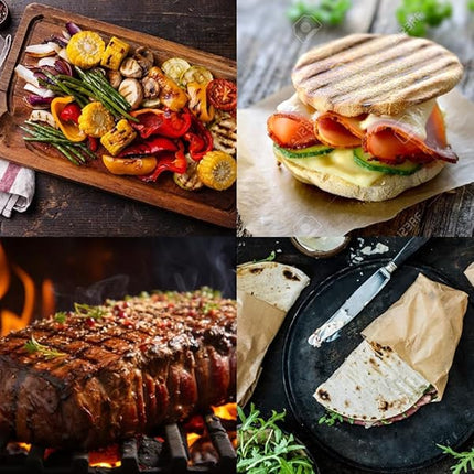 Domestik Line Service BEHOME Bistecchiera Elettrica con Doppia Piastra in Ghisa Antiaderente 1800 Watt | Barbecue Elettrico Temperatura regolabile e Vaschetta raccogli grasso Domestik Line Service