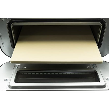 BEHOME Forno Pizza Elettrico, 430°C, Cuoce in 2 min, 420 W, Pala e Pietra Refrattaria incluse, cottura uniforme e modalità per pizza napoletana, romana, americana Behome
