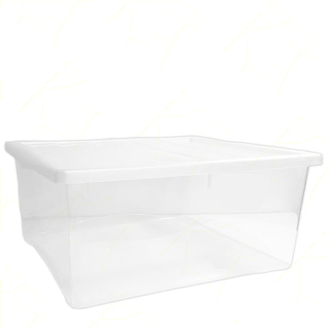 Contenitore Trasparente Storage Box con Coperchio Plastica Casa Ufficio Garage