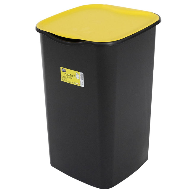 Belli & Forti Pattumiera Riciclo 50 Lt Per Raccolta Indifferenziata Con Coperchio, 37,5X36X53,5H Cm Belli & Forti