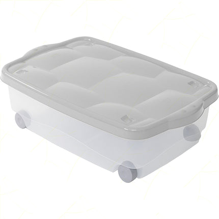 Belli & Forti Contenitore Con Coperchio Salvaspazio In Pvc Con Ruote 40X60X18,5 Colori Assortiti