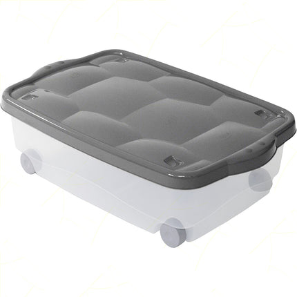 Belli & Forti Contenitore Con Coperchio Salvaspazio In Pvc Con Ruote 40X60X18,5 Colori Assortiti