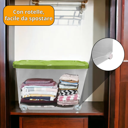 Salvaspazio Storage Box con Coperchio Varie Dimensioni Colori Assortiti
