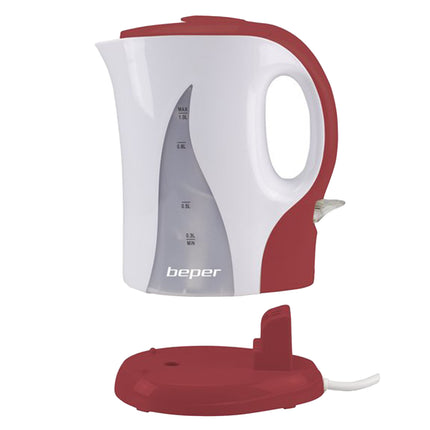 Beper Bollitore Elettrico 1L Senza Fili 900W Caraffa Graduata con Spegnimento Automatico Beper