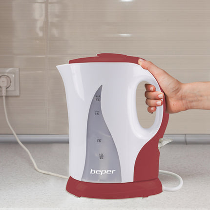 Beper Bollitore Elettrico 1L Senza Fili 900W Caraffa Graduata con Spegnimento Automatico Beper