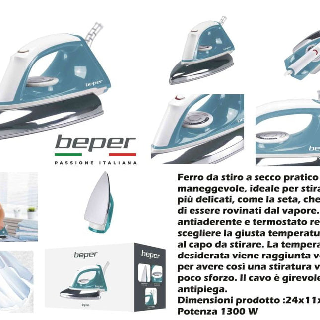 Beper FERRO DA STIRO A SECCO 1300W Beper