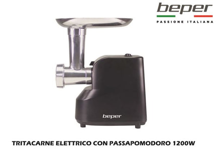 Beper TRITACARNE ELETTRICO CON PASSAPOMODORO 1200W Beper