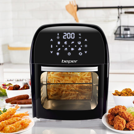 Friggitrice Ad Aria Calda Digitale Multifunzione Lt.12 Beper