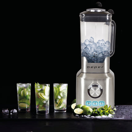 Frullatore Blender Tritatutto Power 6 Lame Acciaio Inox Multifunzione 30 Velocità 2000 W Beper