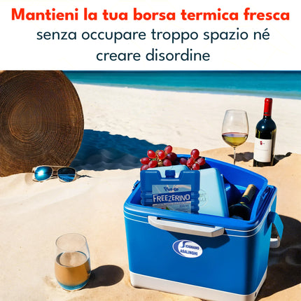 Mattonella Ghiaccio Freezerino 250 ml / 400 ml – Tavoletta Refrigerante Riutilizzabile per Borse Frigo e Frigoriferi Portatili Due Esse