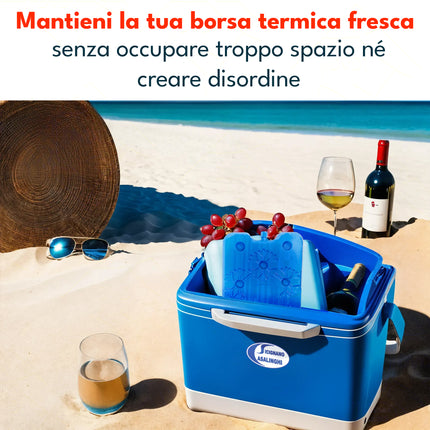 Mattonella Ghiaccio Freezerino 250 ml / 400 ml – Tavoletta Refrigerante Riutilizzabile per Borse Frigo e Frigoriferi Portatili Due Esse