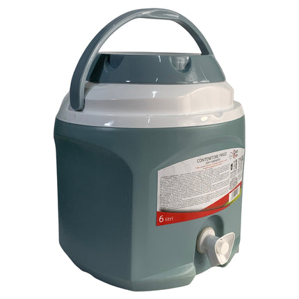 Distributore Acqua Ghiacciata Portatile | Tanica Termica con Rubinetto per Spiaggia e Campeggio | Isolamento Poliuretano Professionale | 3L - 6L - 9L Anti-Goccia Due Esse