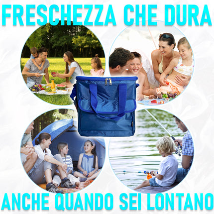 BORSA TERMICA LT.16 CON TASCA 6 COLORI Due Esse