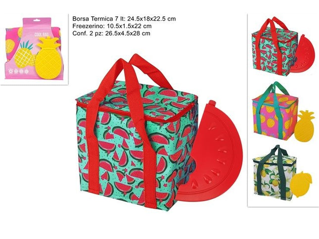 BORSA TERMICA LT.7 CON FREEZERINO 3 ASS. Due Esse