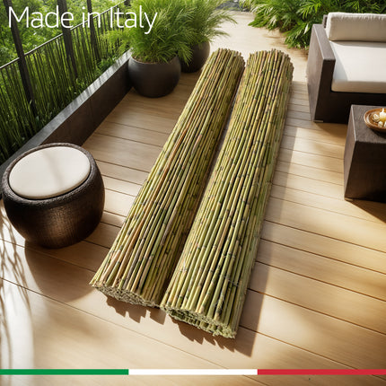 Canne Italia Arella in Bamboo Naturale, Ideale per Recinzioni Separè Coperture Spazi Privacy, Casa Giardino Mare Spiaggia, Utili per Creare Ombra Casalinghi Sicignano