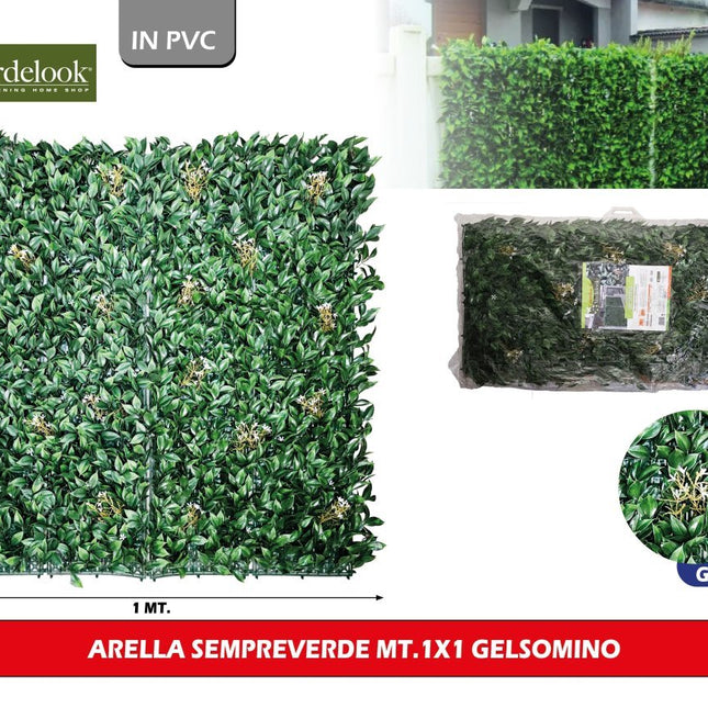 Arella Gelsomino Artificiale 1x1 m – Siepe Sempreverde Decorativa Biacchi
