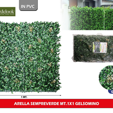 Arella Gelsomino Artificiale 1x1 m – Siepe Sempreverde Decorativa Biacchi