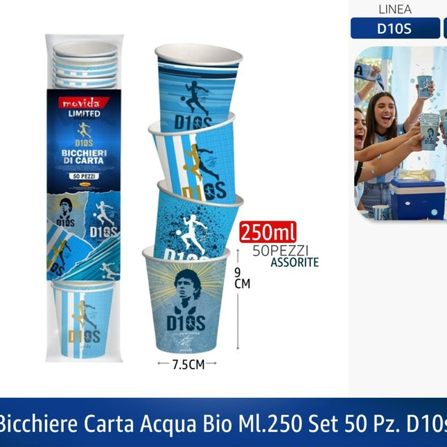 Bicchieri Carta Caffè Bio Napoli 75/250ml 250 ml I CasaAmici