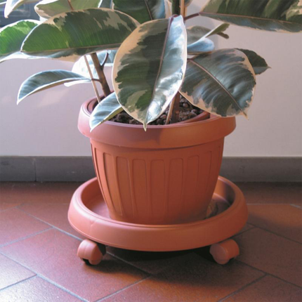 BAMA SOTTOVASO CON RUOTE IN PLASTICA ROTONDO