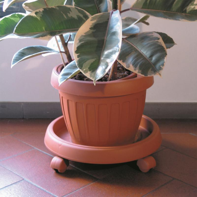 BAMA SOTTOVASO CON RUOTE IN PLASTICA ROTONDO