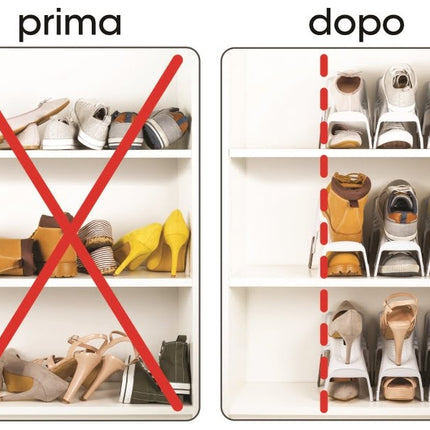 Bama Appoggiapiedi Salvaspazio Lift Set 2 Pezzi: Organizer Scarpiera