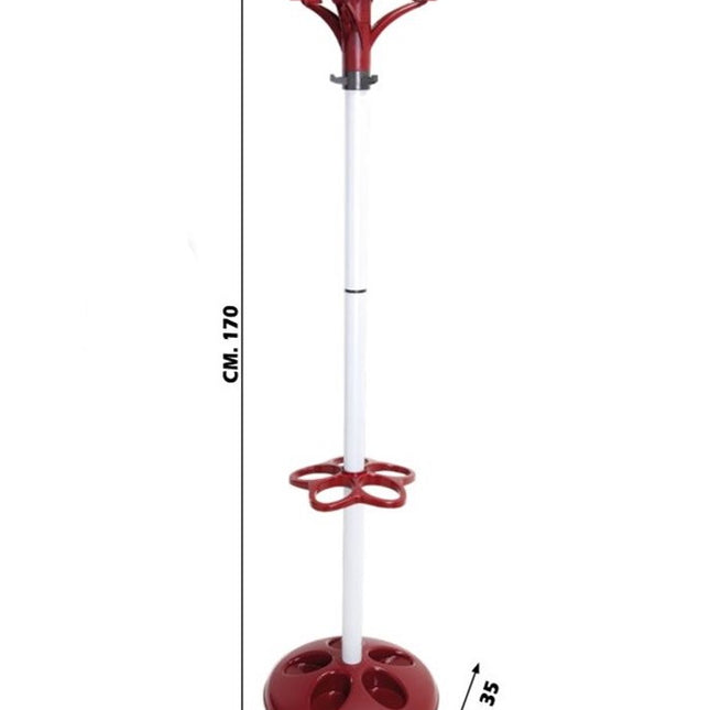 Bama Appendiabiti Con Portaombrelli Flow In Plastica E Metallo 45X35X168 Cm Bama
