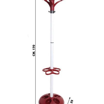 Bama Appendiabiti Con Portaombrelli Flow In Plastica E Metallo 45X35X168 Cm Bama
