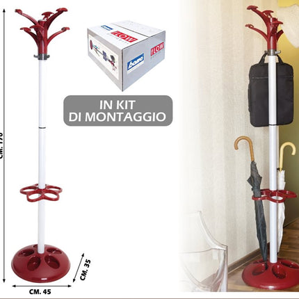 Bama Appendiabiti Con Portaombrelli Flow In Plastica E Metallo 45X35X168 Cm