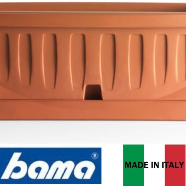 Bama Fioriera Con Sottofioriera Rettangolare In Plastica Terracotta Per Piante E Fiori