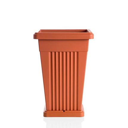 Bama Vaso Piramide Con Sottovaso – Elegante, Resistente A Sbali Di Temperatura E Raggi Solari, Perfetto Per Esterni