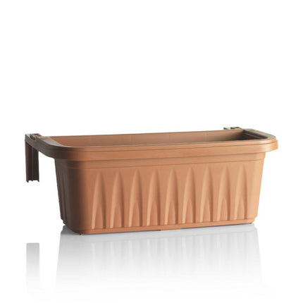 Bama Fioriera Rondine Regolabile Cm.50 Terracotta Per Balcone E Ringhiera