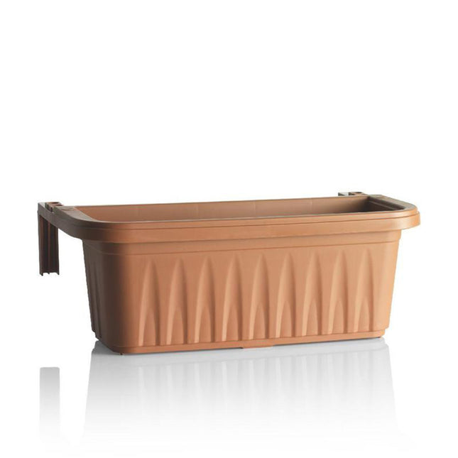Bama Fioriera Rondine Regolabile Cm.50 Terracotta Per Balcone E Ringhiera