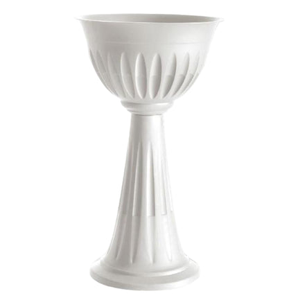 Bama Colonna Alba Ø43×74,5h Bianco – Vaso Decorativo 20L per Esterni e Interni