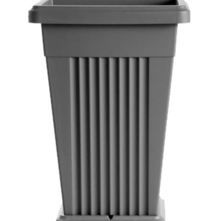 BAMA VASO A PIRAMIDE CON SOTTOVASO 40 X 40 X H59 CM COLORE GRIGIO