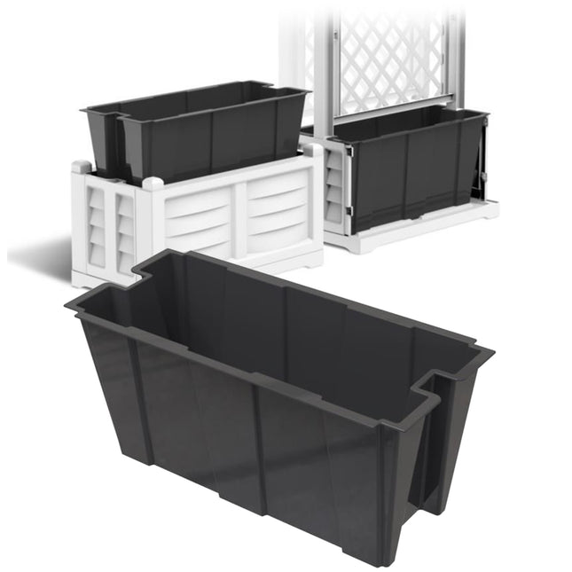 Bama Vaso Fioriera Interna 63L Compatibile Con Fioriere Rettangolari Bama 79X35X37H Cm