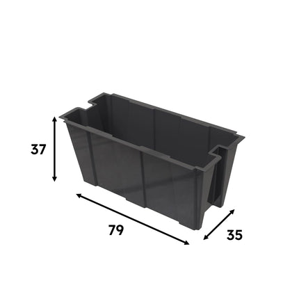 Bama Vaso Fioriera Interna 63L Compatibile Con Fioriere Rettangolari Bama 79X35X37H Cm