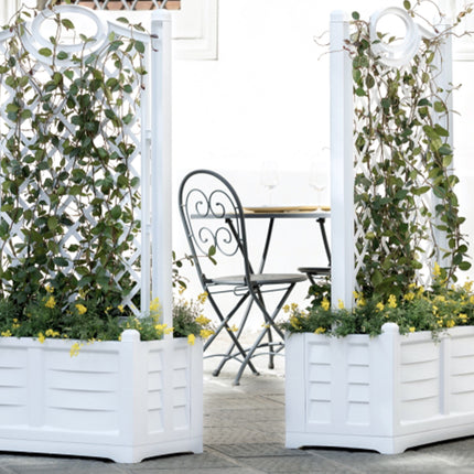 Bama Fioriera Con Spalliera Separé Da 80Cm Con Fioriera Interna In Plastica Dura Bama Bama