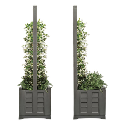 Bama Fioriera Con Spalliera Separé Da 80Cm Con Fioriera Interna In Plastica Dura Bama Bama