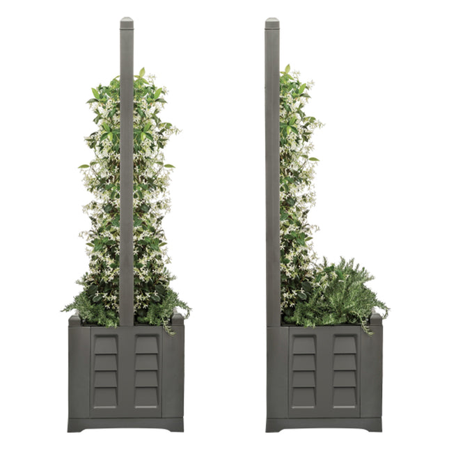 Bama Fioriera Con Spalliera Separé Da 80Cm Con Fioriera Interna In Plastica Dura Bama Bama