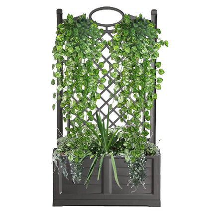 Bama Fioriera Con Spalliera Separé Da 80Cm Con Fioriera Interna In Plastica Dura Bama Bama