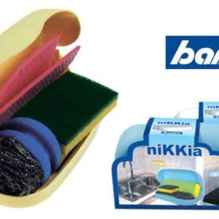 Bama Portaspugna Nikkia Richiudibile – 22X12,5X7H, Pratico E Comodo, Applicabile Con Biadesivo O Viti, Colori Assortiti