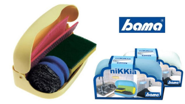 Bama Portaspugna Nikkia Richiudibile – 22X12,5X7H, Pratico E Comodo, Applicabile Con Biadesivo O Viti, Colori Assortiti