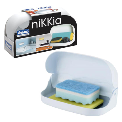 Bama Portaspugna Nikkia Richiudibile – 22X12,5X7H, Pratico E Comodo, Applicabile Con Biadesivo O Viti, Colori Assortiti