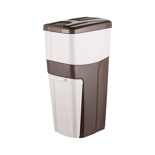 Bama Pattumiera Raccolta Differenziata Trypla Tortora 38,5 Lt. – 3 Scomparti, Design Innovativo, 28x39x70h cm